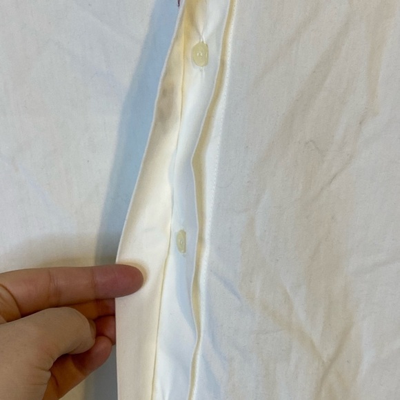 Vintage Capacity Embroidered Snowman Shoulder Pad Button Up Shirt, White, Med - Picture 5 of 14